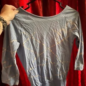 Fiorucci Gray Fitted 3/4 Sleeve Blouse